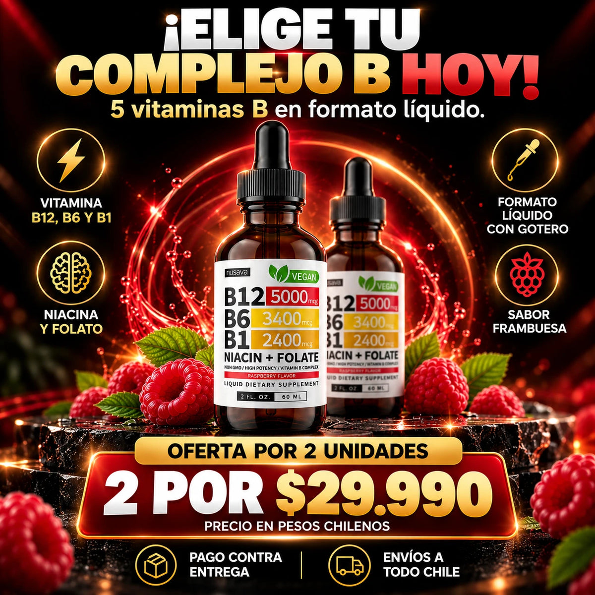 Elige tu pack de Nusava B12 y paga al recibir el pedido