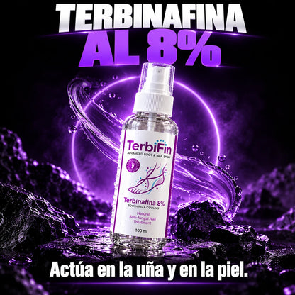 TerbiFin Spray con terbinafina al 8%: actúa en la uña y en la piel