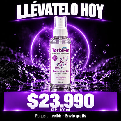TerbiFin Spray 100 ml a $23.990 CLP, pagas al recibir y envío gratis a todo Chile